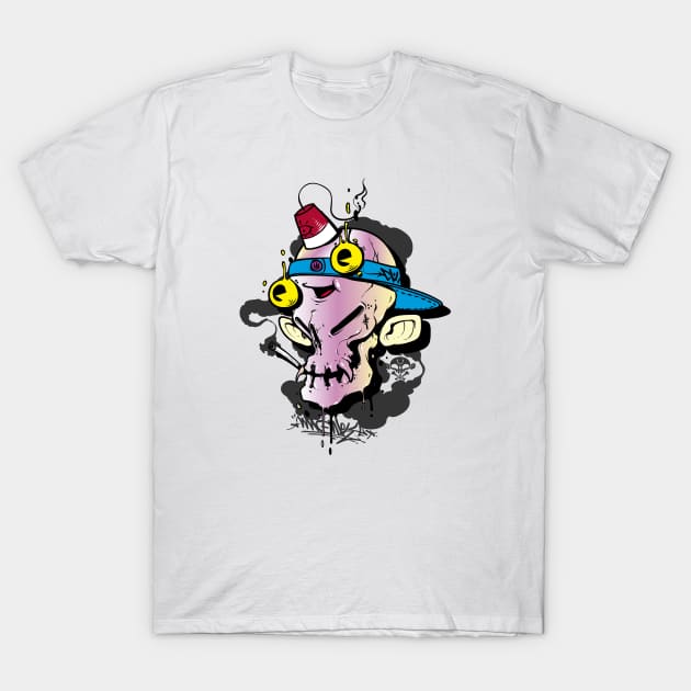 Monky Skull T-Shirt by cereso monky